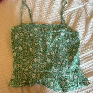 American-eagle Women's Green Tank